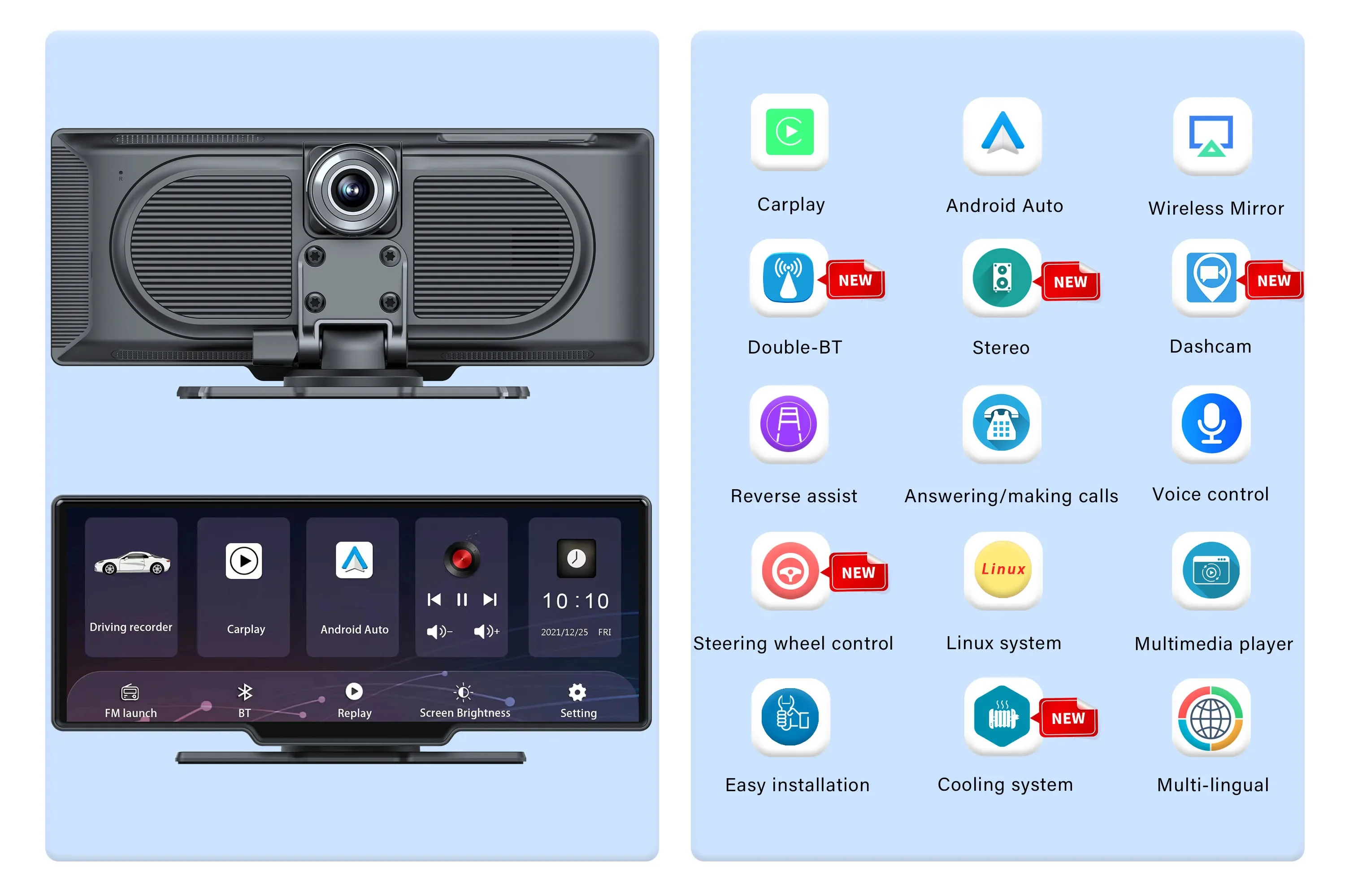 zz 2024 New Universal Installation Free 10 Inch Car Radio Play DVD Player Carplay Android Auto Radio Pantallas Para auto
zz 2024 New Universal Installation Free 10 Inch Car Radio Play DVD Player Carplay Android Auto Radio Pantallas Para auto