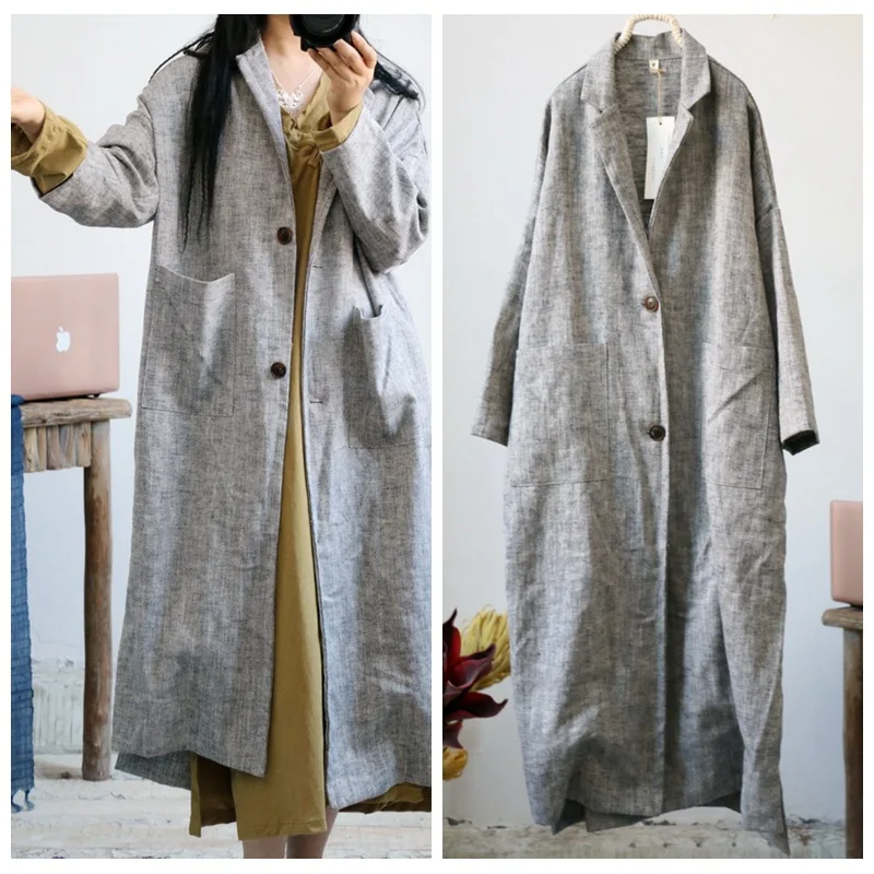 SuperAen Vintage Simple Solid Color Cotton and Linen Coat Chinese Style Oversize Single Breasted Suit Jackets
SuperAen Vintage Simple Solid Color Cotton and Linen Coat Chinese Style Oversize Single Breasted Suit Jackets