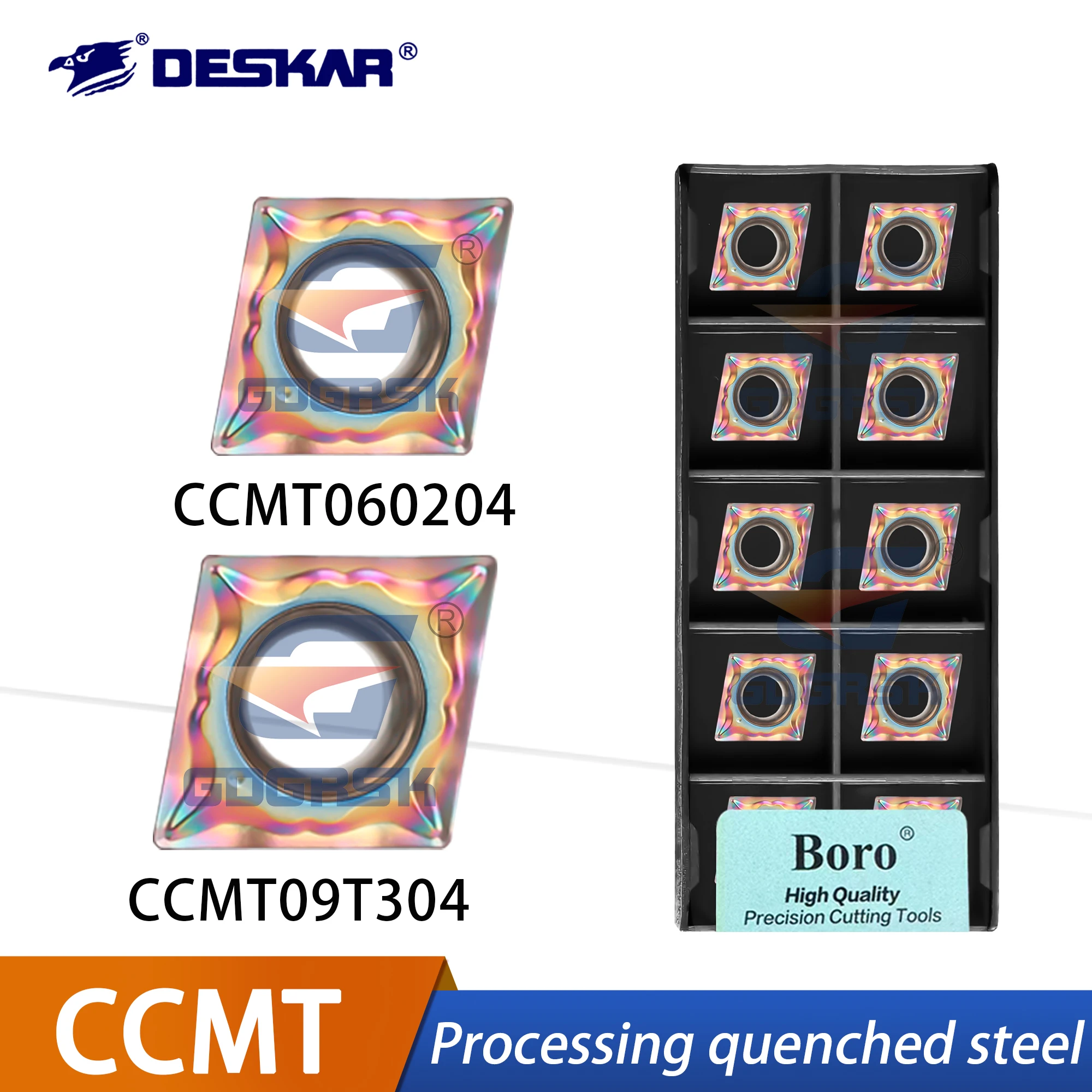 DESKAR 100% Original Lathe Colored Blade CCMT09T304/08-LM CCMT060204/08-LM TF918 Quenched Steel Special Boring Triangular Blades
DESKAR 100% Original Lathe Colored Blade CCMT09T304/08-LM CCMT060204/08-LM TF918 Quenched Steel Special Boring Triangular Blades