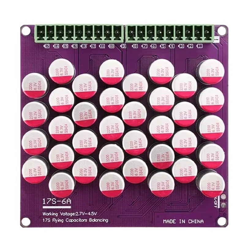 Fresh 17S 6A Lithium Battery Management System High Precision Low Voltage Differential Capacitor Active Equalization Module
Fresh 17S 6A Lithium Battery Management System High Precision Low Voltage Differential Capacitor Active Equalization Module