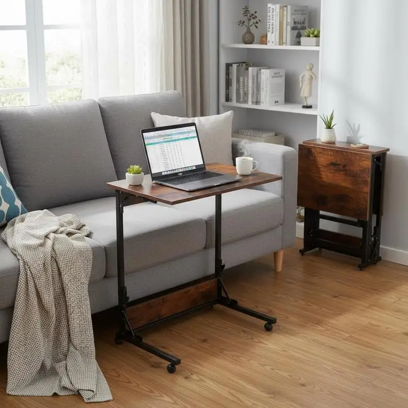 Free Shipping-Foldable Snack Tray 23.6 x 14.6 x 27.6 inch For Living Room Bedroom Office, Metal Frame Adjustable Feet Brown Blac
Free Shipping-Foldable Snack Tray 23.6 x 14.6 x 27.6 inch For Living Room Bedroom Office, Metal Frame Adjustable Feet Brown Blac