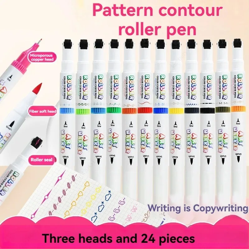 24 Colors 3-in-1 Colored Curve Pens Planner Pens for Journaling Note Taking Drawing Scrapbook Art Markers Multifunctional Pen
24 Colors 3-in-1 Colored Curve Pens Planner Pens for Journaling Note Taking Drawing Scrapbook Art Markers Multifunctional Pen