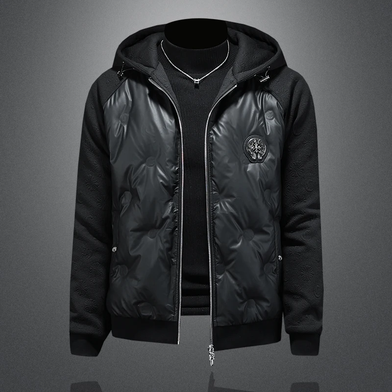 Мужская пуховая куртка класса люкс 2025 года, зимняя, утепленная, из искусственной кожи, с капюшоном, модная, брендовая, белая, легкая, роскошная, стильная
Мужская пуховая куртка класса люкс 2025 года, зимняя, утепленная, из искусственной кожи, с капюшоном, модная, брендовая, белая, легкая, роскошная, стильная