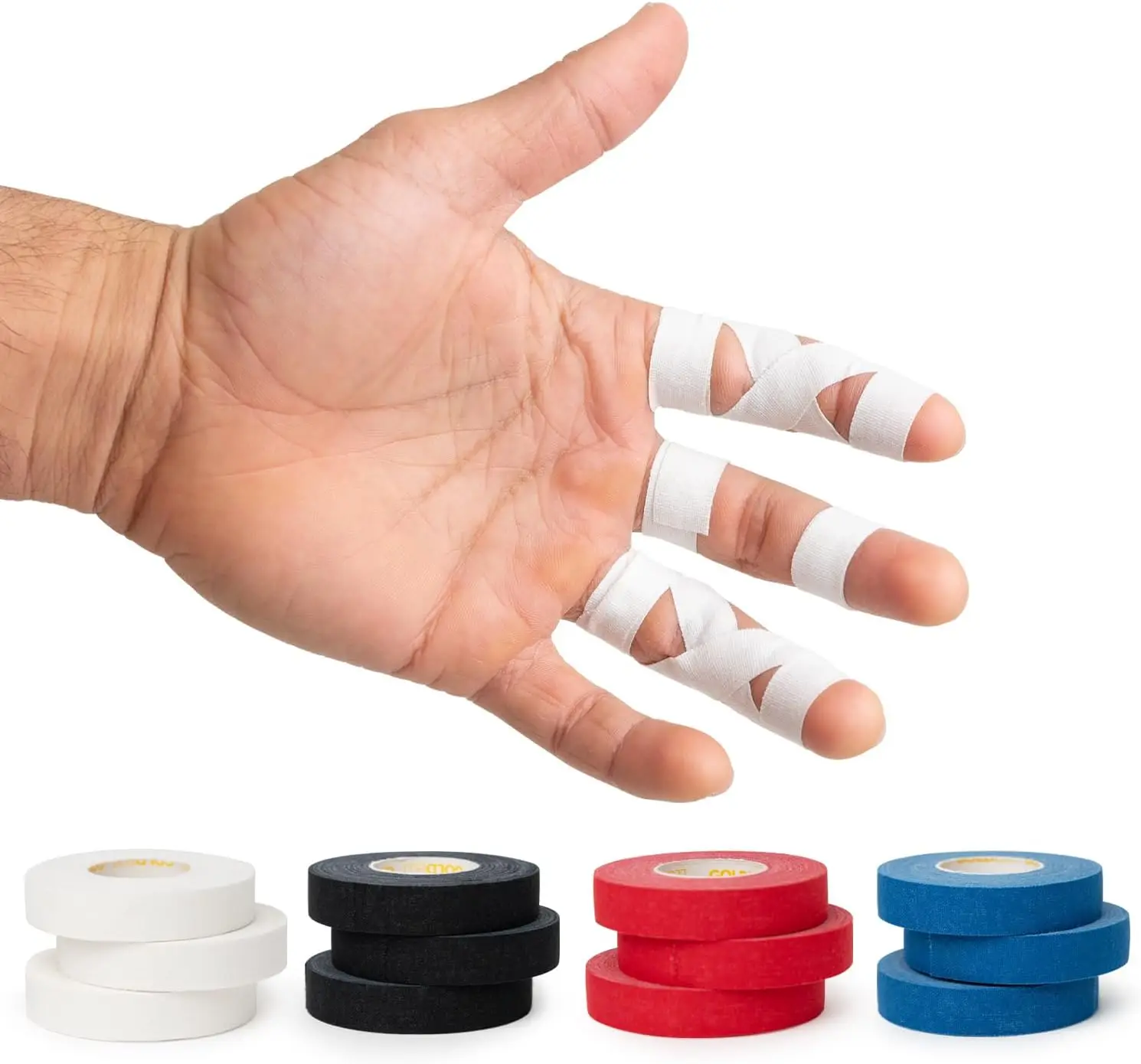 BJJ Jiu Jitsu Finger Tape 1/2" x 30' - Strong Athletic Tape for MMA, Judo, Wrestling, Climbing
BJJ Jiu Jitsu Finger Tape 1/2" x 30' - Strong Athletic Tape for MMA, Judo, Wrestling, Climbing