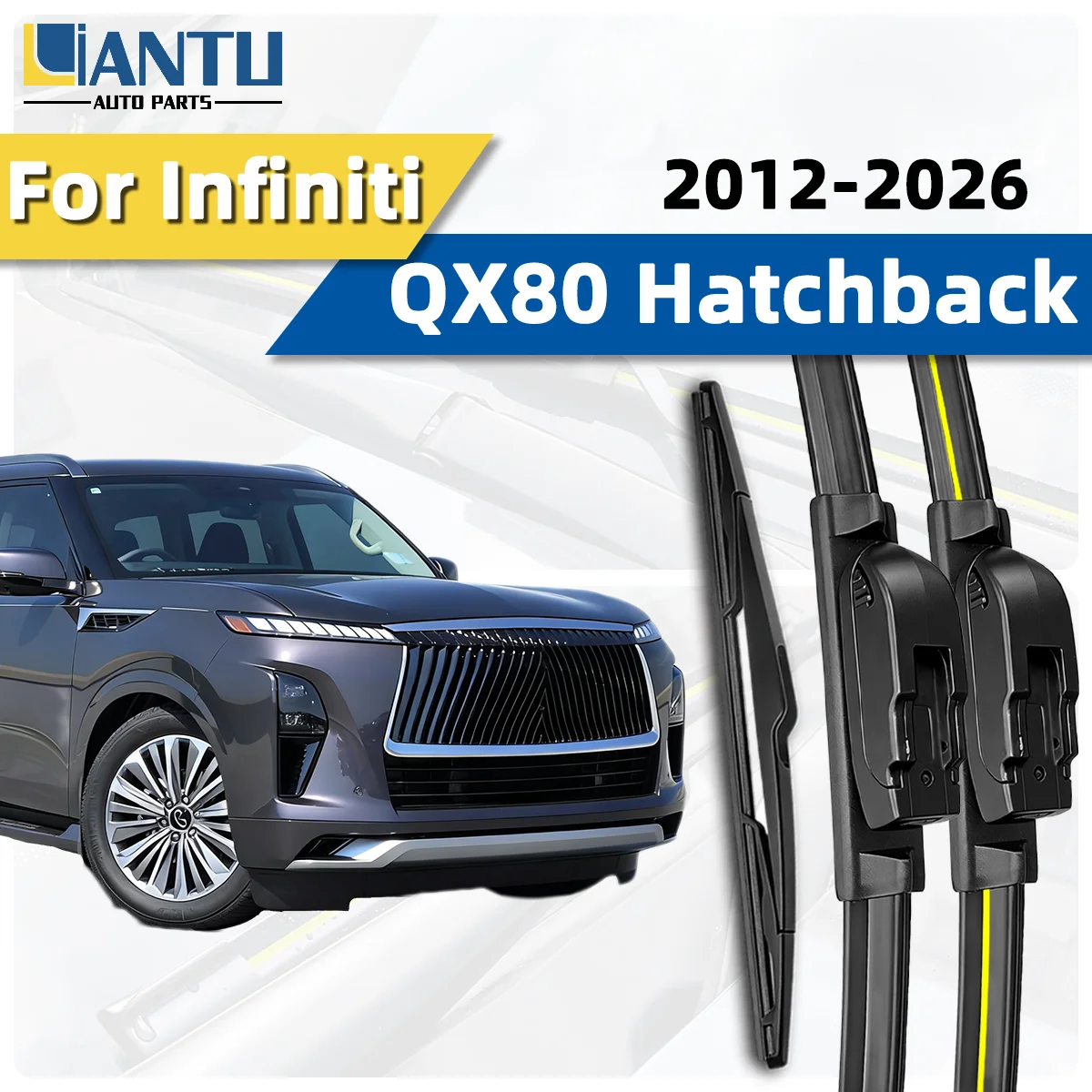3PCS Front And Rear Wiper Kit Fit For Infiniti QX80 Hatchback 2012-2026 Windshield Wiper Silent Wiper Car Accessories 2025 2024
3PCS Front And Rear Wiper Kit Fit For Infiniti QX80 Hatchback 2012-2026 Windshield Wiper Silent Wiper Car Accessories 2025 2024