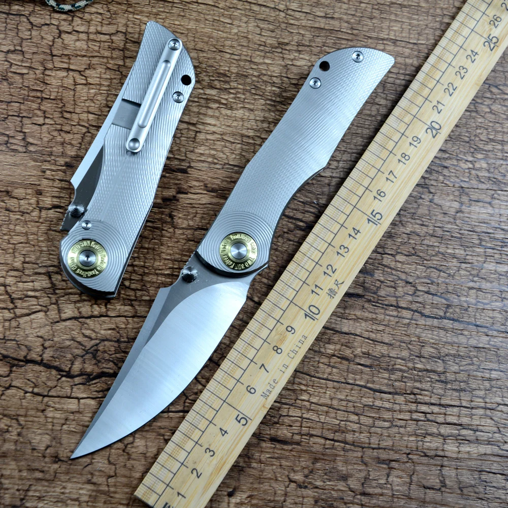 TWOSUN TS269 Folding Knives M390 Blade Ceramic Ball Bearing Washer Titanium Alloy Handle Outdoor Camping Hunting Pocket Knife
TWOSUN TS269 Folding Knives M390 Blade Ceramic Ball Bearing Washer Titanium Alloy Handle Outdoor Camping Hunting Pocket Knife