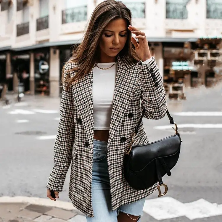 Faion Women's Suit Jaet Casual Outwear Ladies Coat Cheered Commute Sle Double Breasted Long Sve Straight Cut
Faion Women's Suit Jaet Casual Outwear Ladies Coat Cheered Commute Sle Double Breasted Long Sve Straight Cut