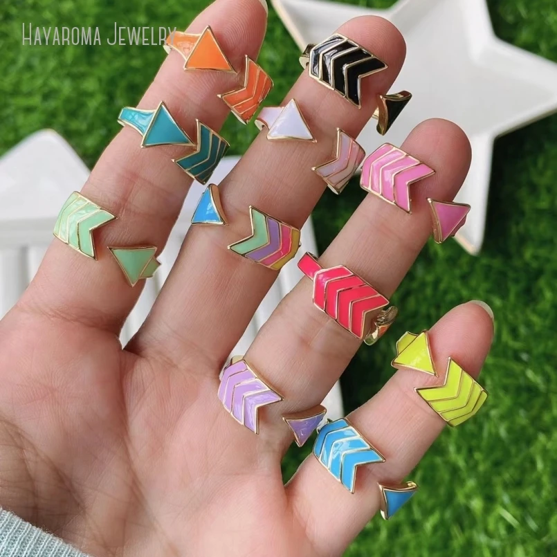 2Pcs Enamel Gold Color Copper Arrow Point Wholesale Colors Metal Ring RM40078
2Pcs Enamel Gold Color Copper Arrow Point Wholesale Colors Metal Ring RM40078