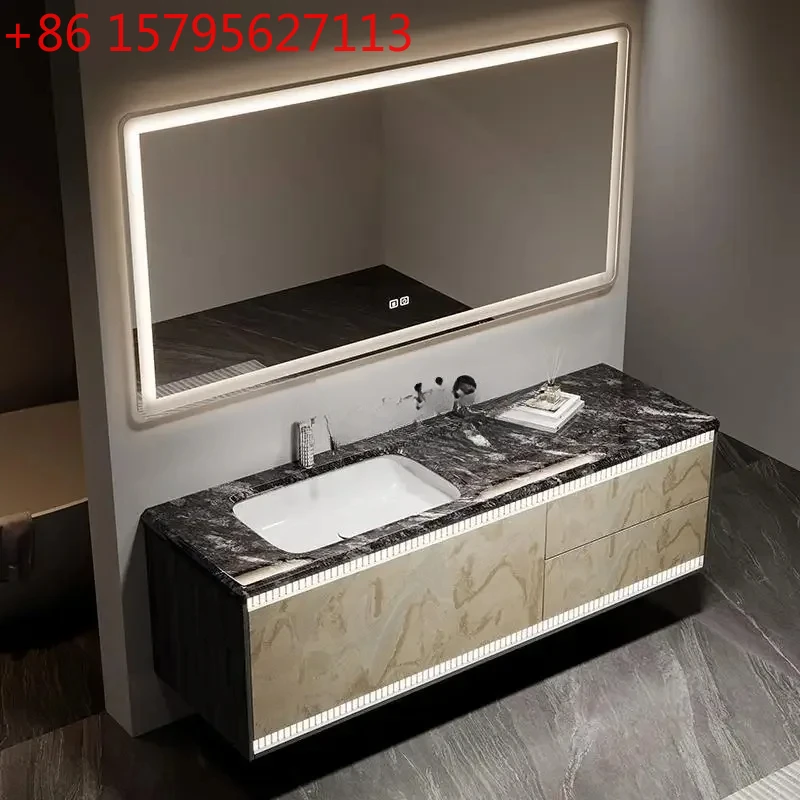 Тумба под раковину, стильная тумба для ванной комнаты в стиле лёгкой роскоши, мраморная раковина из роскошного камня и керамики
Тумба под раковину, стильная тумба для ванной комнаты в стиле лёгкой роскоши, мраморная раковина из роскошного камня и керамики