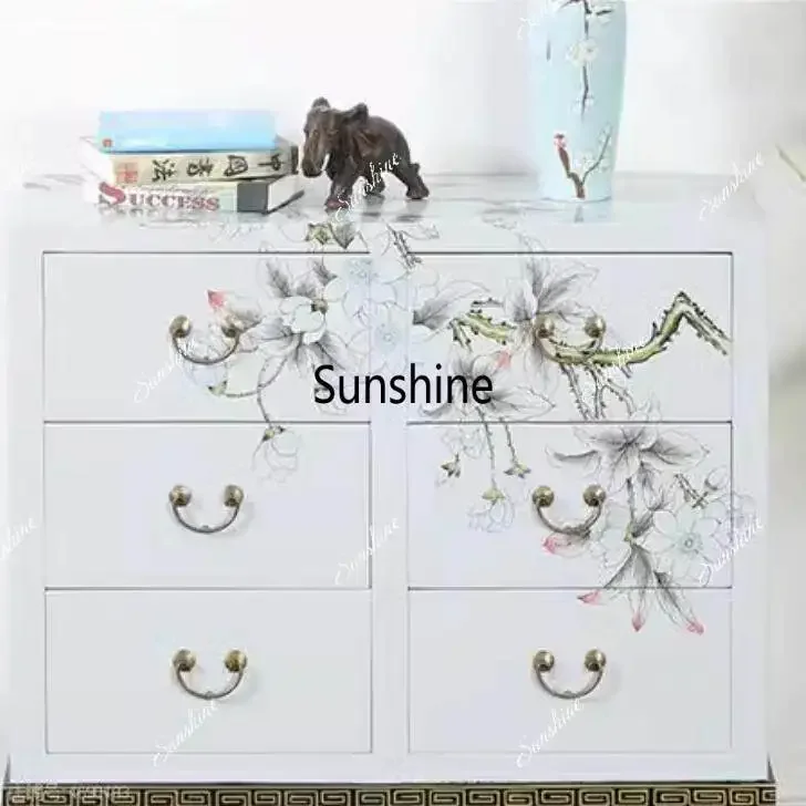 New Chinese furniture painted chest cabinet solid wood antique locker
New Chinese furniture painted chest cabinet solid wood antique locker