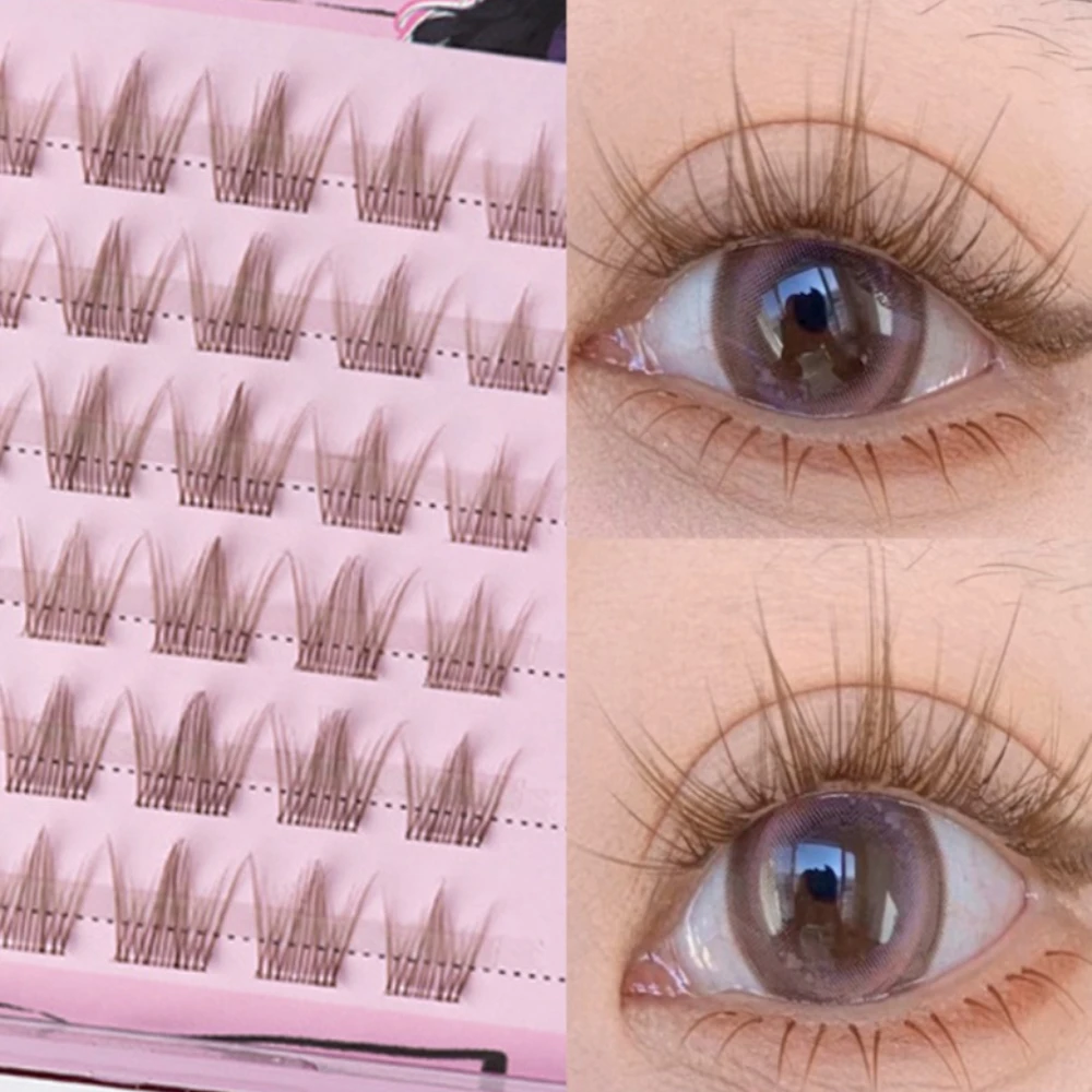 6 Rows Caramel Color False Eyelashes Glue-free Natural Slightly Curled Fake Eyelash Lazy Trilogy Lashes Idol Eye Makeup Tools
6 Rows Caramel Color False Eyelashes Glue-free Natural Slightly Curled Fake Eyelash Lazy Trilogy Lashes Idol Eye Makeup Tools