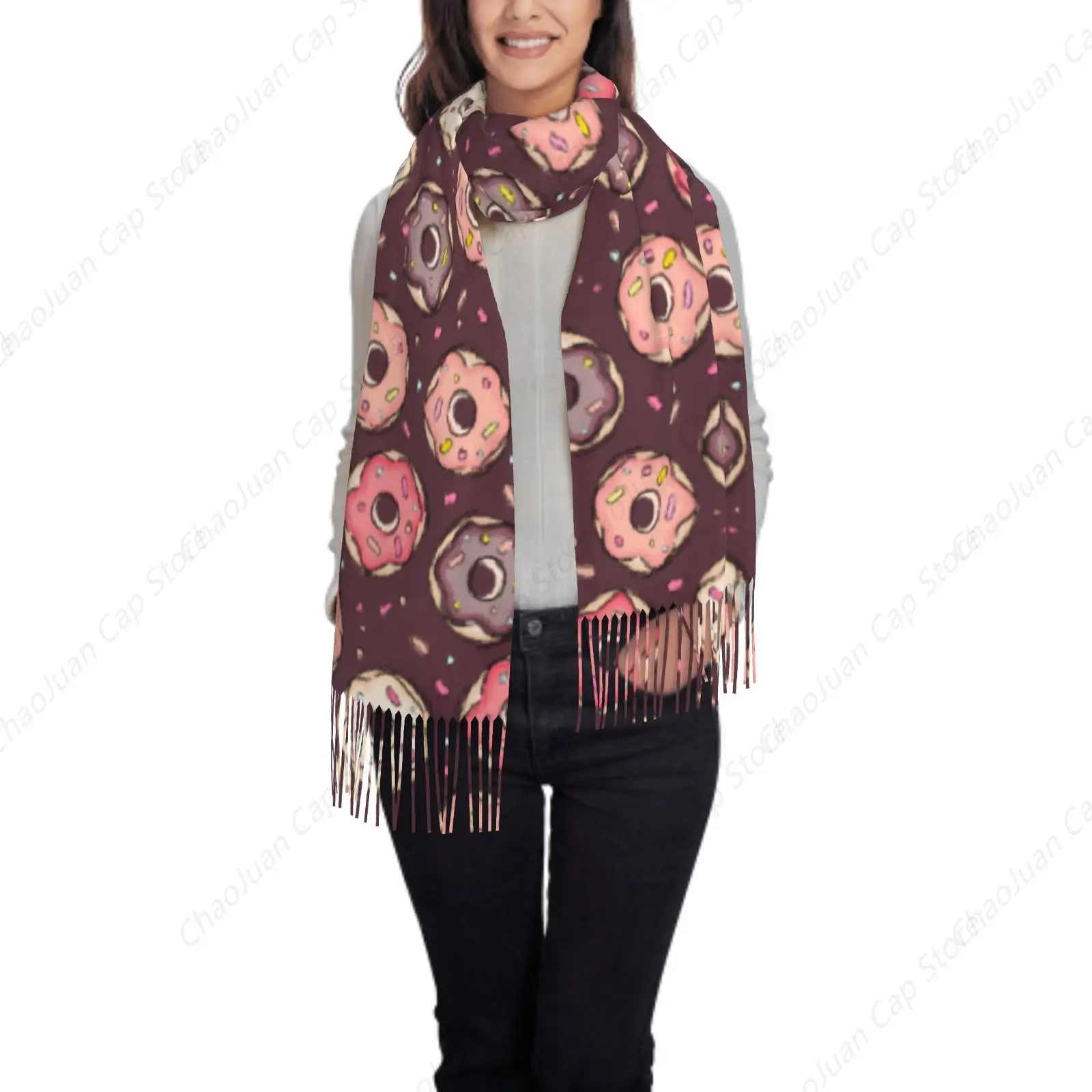 Sweet Donut Pattern Print Cashmere Feel Winter Scarf Fashion Soft Warm Women Blanket Shawl Wrap
Sweet Donut Pattern Print Cashmere Feel Winter Scarf Fashion Soft Warm Women Blanket Shawl Wrap