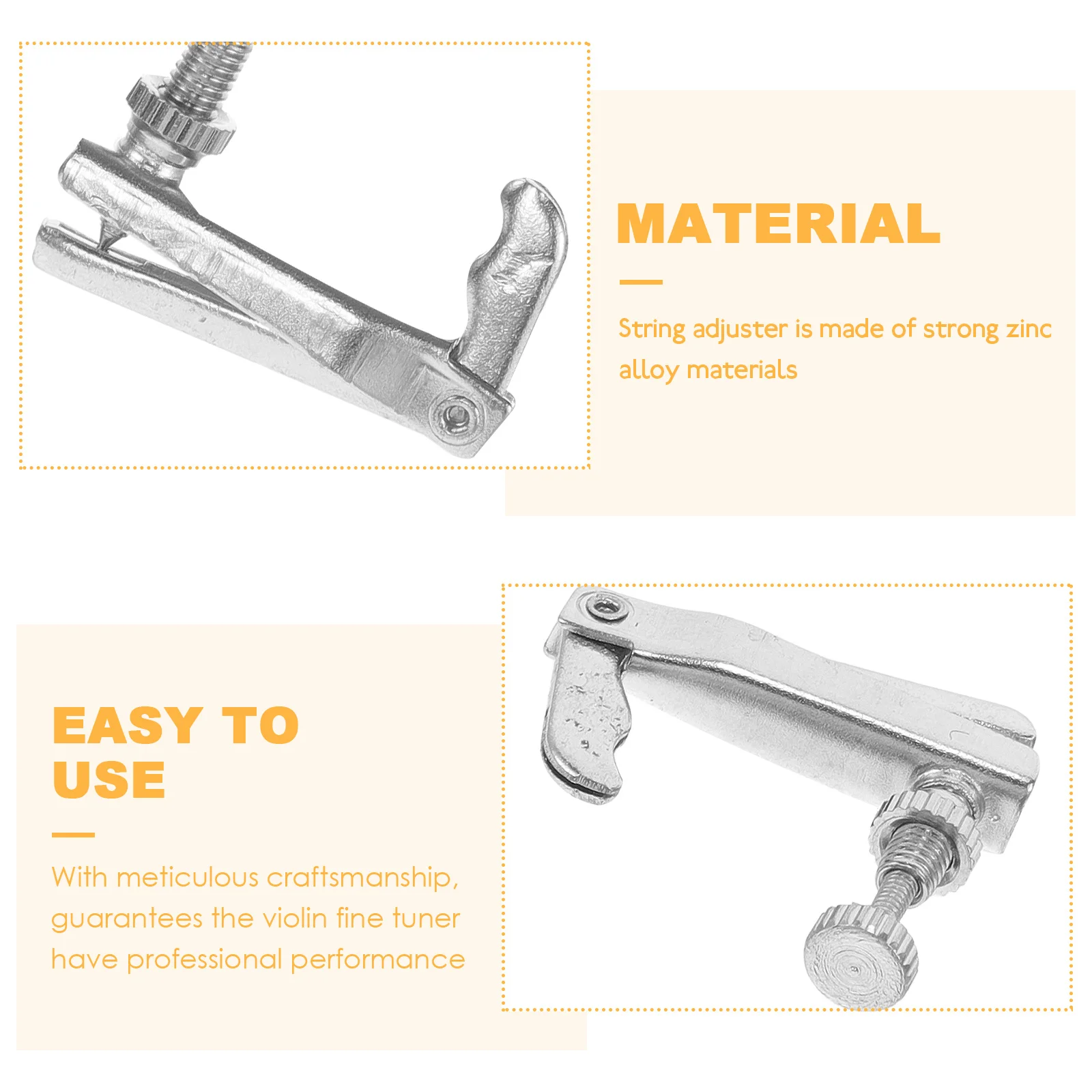 4pcs Pcs Violin Fine Tuners String Adjuster for 4 3 4 Size Zinc Alloy Silver Stability Vibration Durability Easy Installation 
4pcs Pcs Violin Fine Tuners String Adjuster for 4 3 4 Size Zinc Alloy Silver Stability Vibration Durability Easy Installation