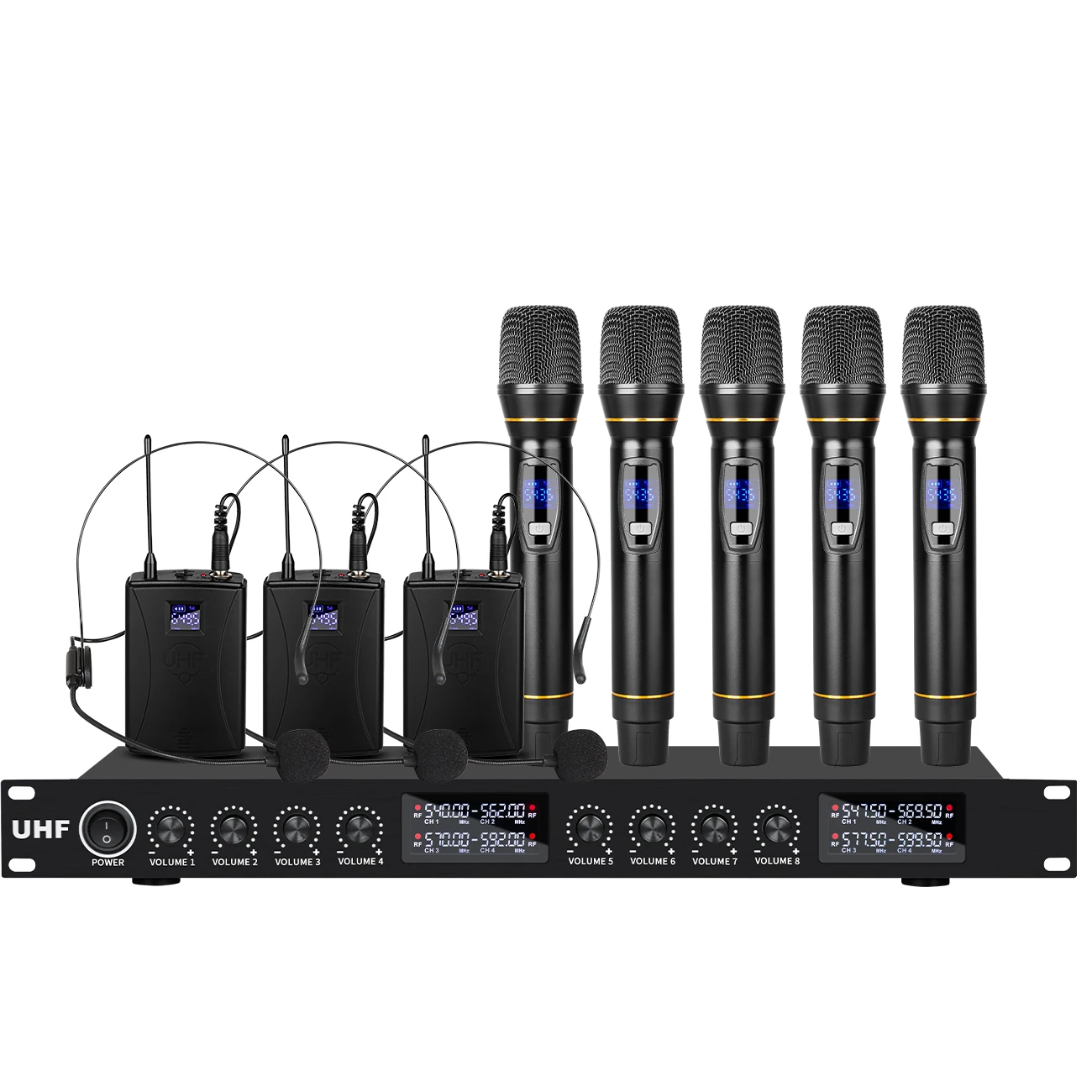 DF208 8 Channel Microphone Professional Portable Wireless Headset Microphone With Handheld Microphone
DF208 8 Channel Microphone Professional Portable Wireless Headset Microphone With Handheld Microphone