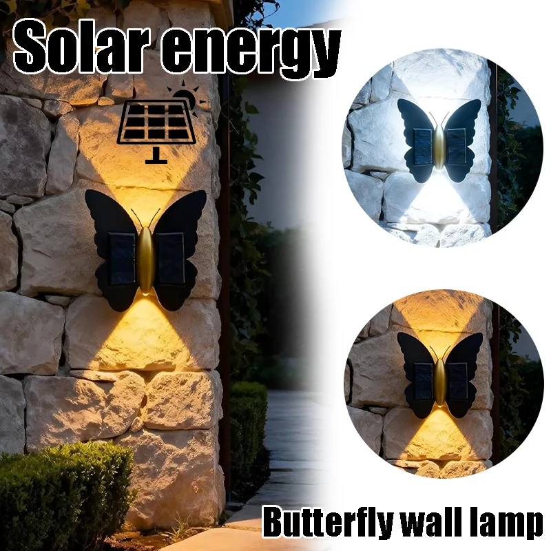 Modern Solar Butterfly Sconce Waterproof Wall Lamp for Staircase Patio Garden Auto on/Off Decorative Wash Light for Hallway
Modern Solar Butterfly Sconce Waterproof Wall Lamp for Staircase Patio Garden Auto on/Off Decorative Wash Light for Hallway