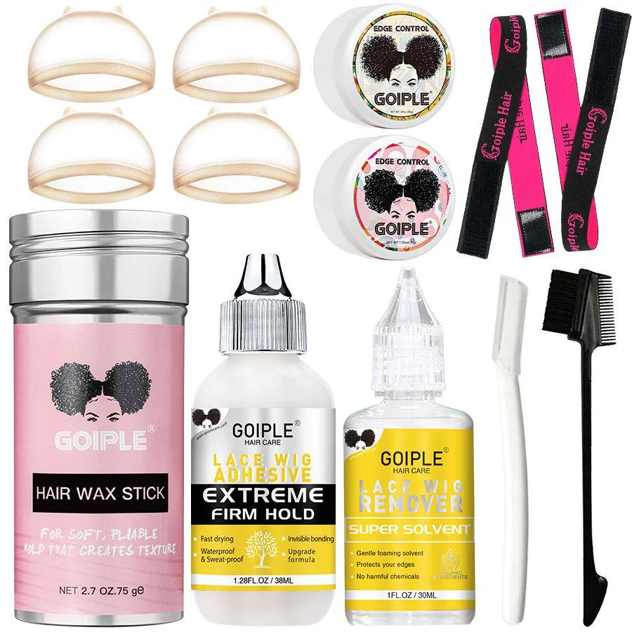 Wig Glue Set Kit Wig Finishing Complete Set with Wig Glue Wig Remover Edge Control Wig Installation
Wig Glue Set Kit Wig Finishing Complete Set with Wig Glue Wig Remover Edge Control Wig Installation