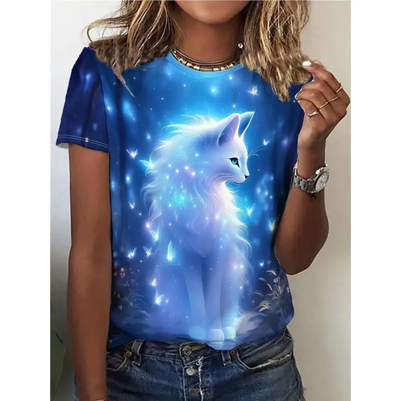 Женская футболка с 3D принтом животных, летняя модная уличная повседневная футболка с круглым вырезом и короткими рукавами, топы Y2k, женская одежда в стиле Харадзюку
Женская футболка с 3D принтом животных, летняя модная уличная повседневная футболка с круглым вырезом и короткими рукавами, топы Y2k, женская одежда в стиле Харадзюку