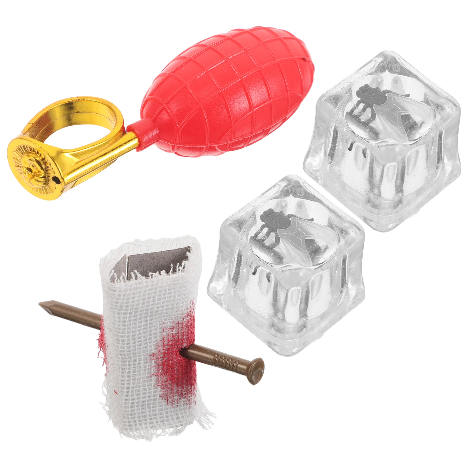 4Pcs Prank Set Halloween April Fools Day Party Water Spray Ring Fake Nail Through Finger Props Realistic Cubes Scary
4Pcs Prank Set Halloween April Fools Day Party Water Spray Ring Fake Nail Through Finger Props Realistic Cubes Scary