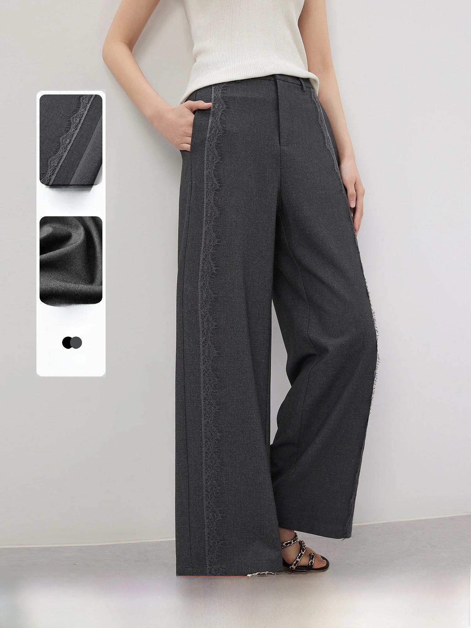 Брюки с высокой талией, прямые, длинные, в пол, с кружевными вставками, из ацетата лиоцелла, утягивающие, широкие, повседневные
Брюки с высокой талией, прямые, длинные, в пол, с кружевными вставками, из ацетата лиоцелла, утягивающие, широкие, повседневные