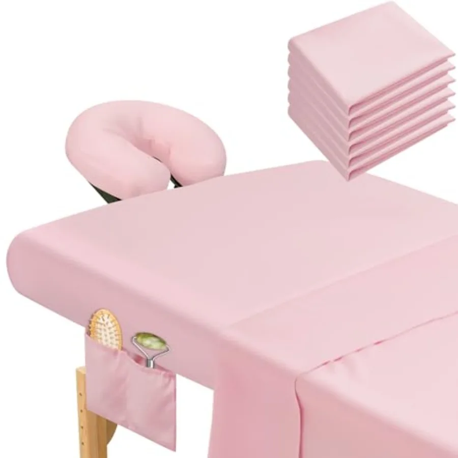 9 Pcs 3 Set Microfiber Massage Table Sheets Set Bulk Includes Flat Sheet Fitted Sheet with Pocket Face Rest Cover
9 Pcs 3 Set Microfiber Massage Table Sheets Set Bulk Includes Flat Sheet Fitted Sheet with Pocket Face Rest Cover