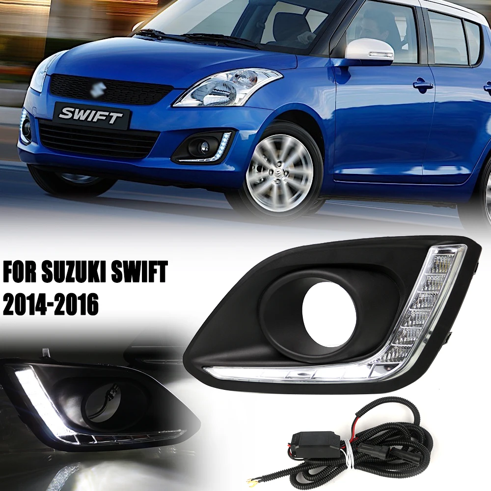 Светодиодные дневные ходовые огни DRL для Suzuki Swift 2014-2016, динамическая противотуманная фара, лицевая панель дневного света
Светодиодные дневные ходовые огни DRL для Suzuki Swift 2014-2016, динамическая противотуманная фара, лицевая панель дневного света