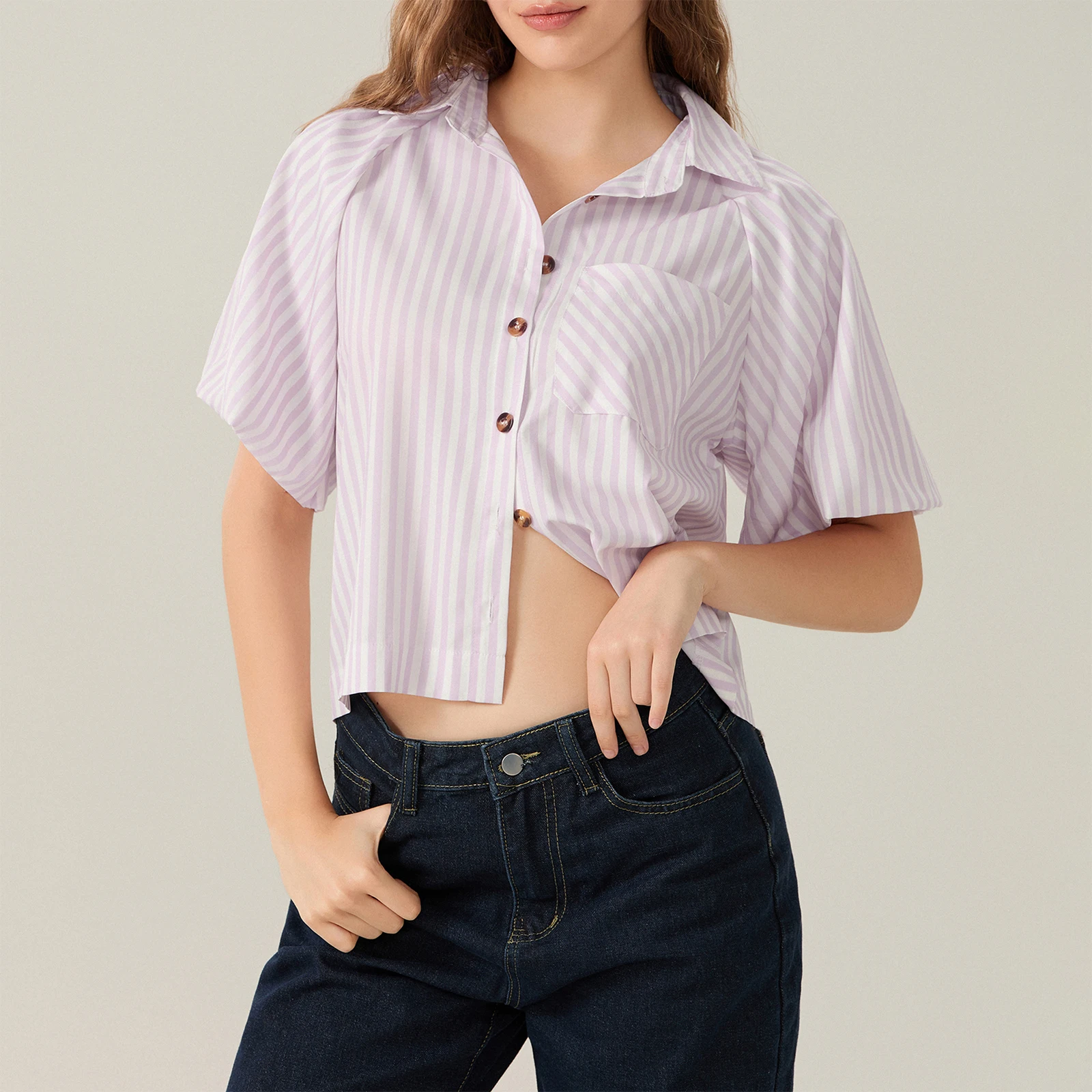 Blusas Para Mujer 2025: женские полосатые топы на пуговицах, свободные рубашки с пышными рукавами и воротником с лацканами, летние блузки
Blusas Para Mujer 2025: женские полосатые топы на пуговицах, свободные рубашки с пышными рукавами и воротником с лацканами, летние блузки