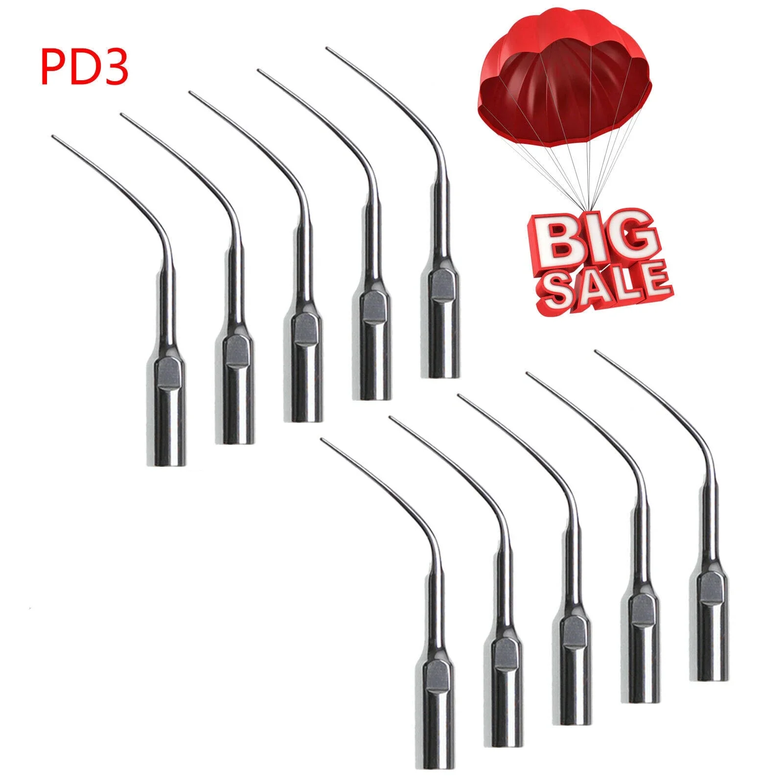10PCS Dental Ultrasonic Scaler Perio Tips PD3 Fit for DTE SATELEC Handpiece
10PCS Dental Ultrasonic Scaler Perio Tips PD3 Fit for DTE SATELEC Handpiece