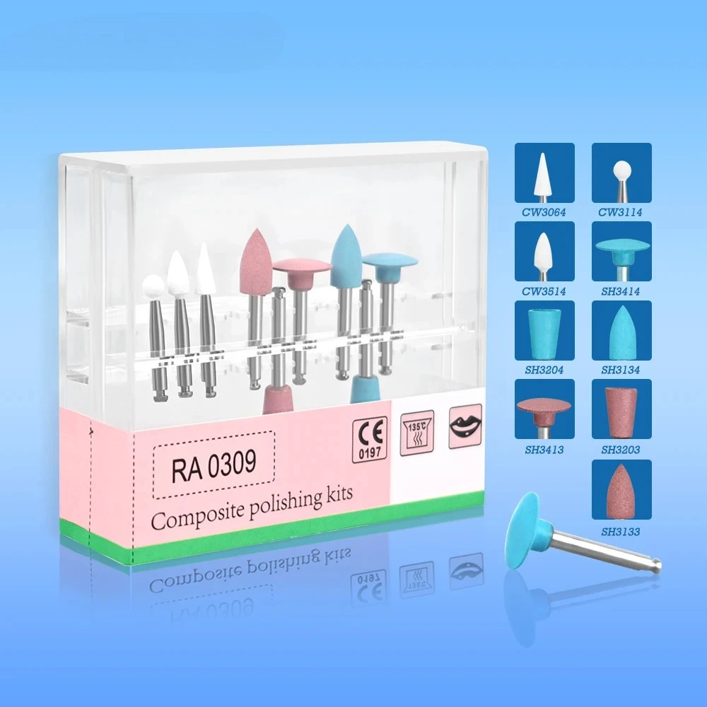 RA0309 Dental Composite Polishing Kits – Resin Sanding & Finishing Set, Compatible with Low Speed Contra Angle Handpiece
RA0309 Dental Composite Polishing Kits – Resin Sanding & Finishing Set, Compatible with Low Speed Contra Angle Handpiece