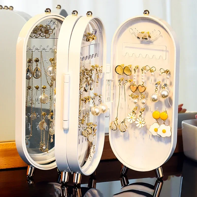 Makeup Organizer Multi-Layer Dustproof Earring Ladies Jewelry Organizer Ring Necklace Storage Stand
Makeup Organizer Multi-Layer Dustproof Earring Ladies Jewelry Organizer Ring Necklace Storage Stand