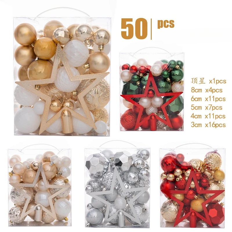 3/4/5/6/8cm 50pcs Christmas Ball Ornaments Luxury Plastic Christmas Tree Party Decoration Set Christmas Spheres Pendant 2025
3/4/5/6/8cm 50pcs Christmas Ball Ornaments Luxury Plastic Christmas Tree Party Decoration Set Christmas Spheres Pendant 2025