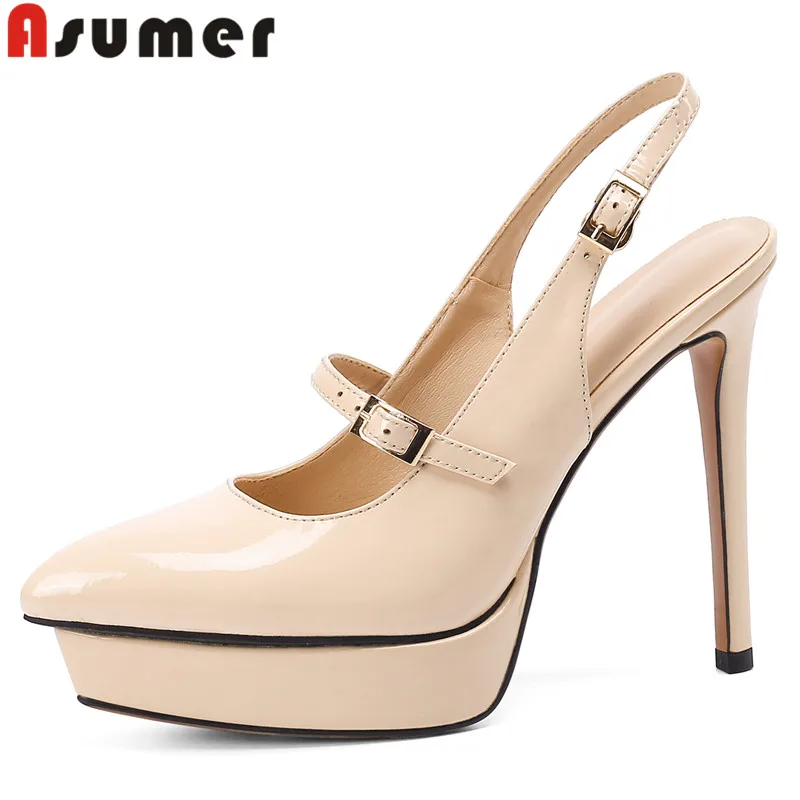 ASUMER 2022 New Unique Genuine Leather Platform Women Sandals Super High Heels Shoes Summer Buckle Strap Ladies Dress Shoes
ASUMER 2022 New Unique Genuine Leather Platform Women Sandals Super High Heels Shoes Summer Buckle Strap Ladies Dress Shoes