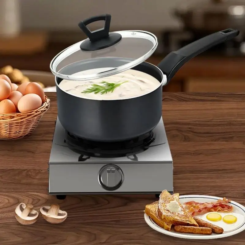 Black Cooking Pot For Milk Soup Pastas Portable Aluminum Alloy Nonstick Saucepan J0MC
Black Cooking Pot For Milk Soup Pastas Portable Aluminum Alloy Nonstick Saucepan J0MC
