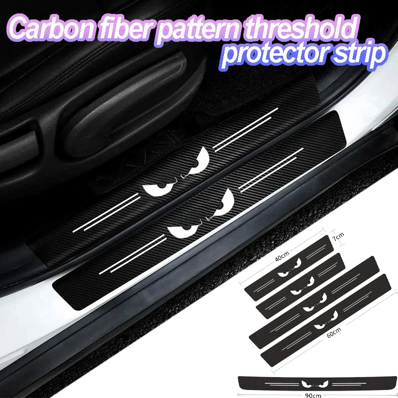 4/5/9pcs Cat's Eye Car Door Sill Guard with Carbon Fiber Pattern Door Protection Sticker Footrest Anti-collision Protection
4/5/9pcs Cat's Eye Car Door Sill Guard with Carbon Fiber Pattern Door Protection Sticker Footrest Anti-collision Protection