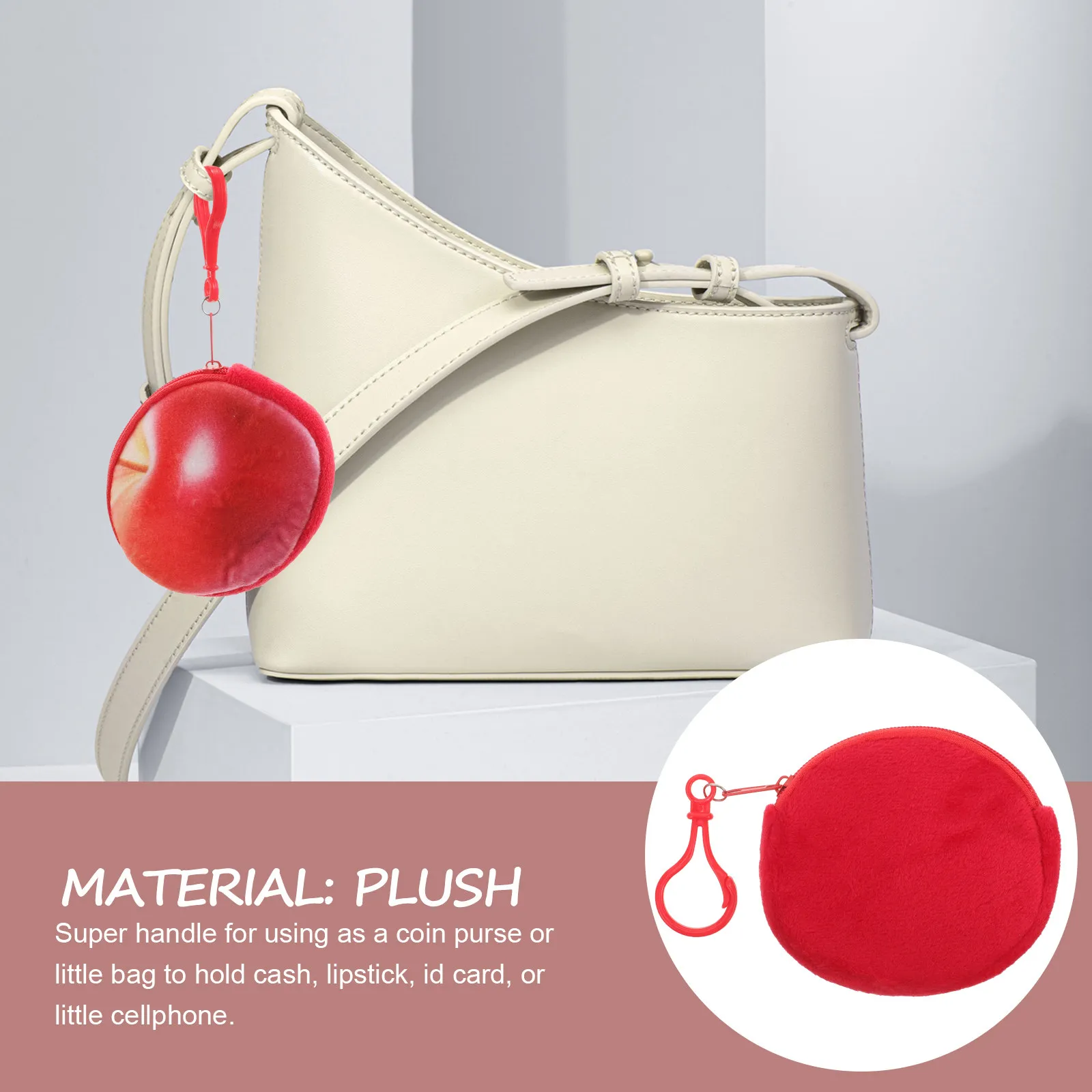 Red Coin Purse Cartoon Fruit Mini Wallet Zipper Bag Small Purse for Keys Cash Id Card Lipstick with Metal Chain for Women
Red Coin Purse Cartoon Fruit Mini Wallet Zipper Bag Small Purse for Keys Cash Id Card Lipstick with Metal Chain for Women