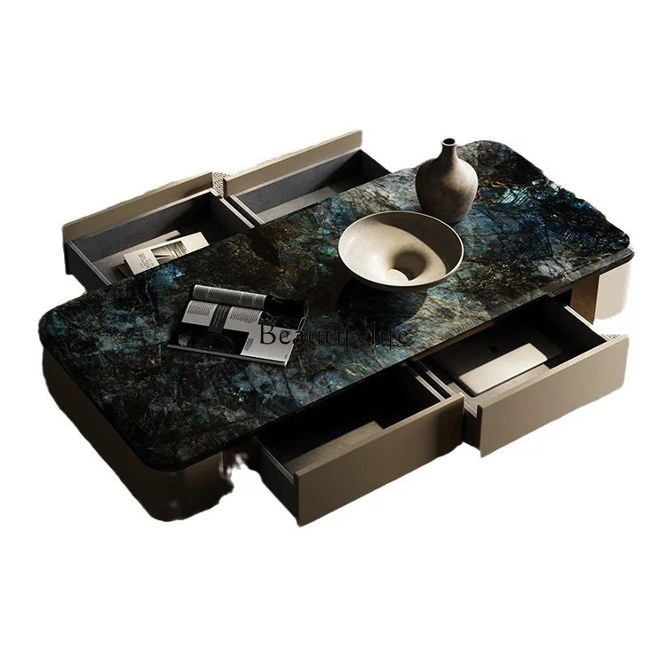 Italian light luxury high-end rectangular natural luxury stone blue jadeite coffee table marble
Italian light luxury high-end rectangular natural luxury stone blue jadeite coffee table marble