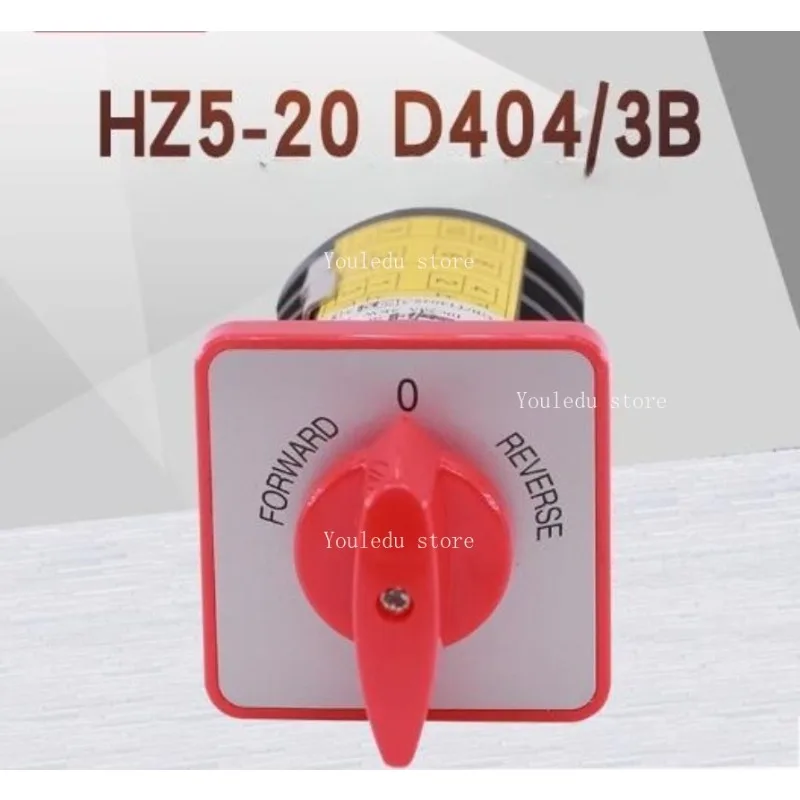 HZ5-20 D404/3B Single-phase 220V and Face Machine Voltage Motor Reverse Forward and Reverse Universal Conversion Switch
HZ5-20 D404/3B Single-phase 220V and Face Machine Voltage Motor Reverse Forward and Reverse Universal Conversion Switch