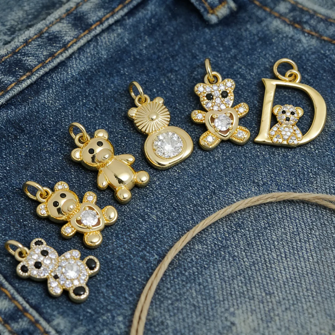 5Pcs Pendants Cute Bear Charms Gold Plated Cubic Zirconia Shiny DIY Jewelry for Men Women Making Necklace Bracelet Accessories
5Pcs Pendants Cute Bear Charms Gold Plated Cubic Zirconia Shiny DIY Jewelry for Men Women Making Necklace Bracelet Accessories