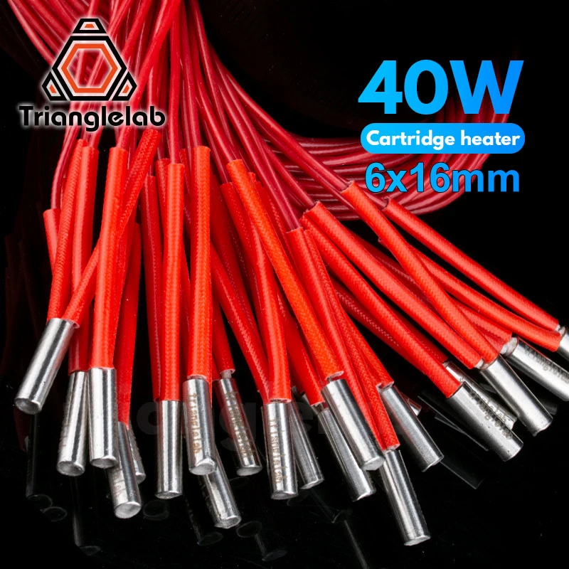 3D-принтер Trianglelab 6*16 мм, 12 В, 40 Вт, нагревательный картридж с кабелем 100 см для 3D-принтера для PT100 HOTEND Volcano MK8 MK9
3D-принтер Trianglelab 6*16 мм, 12 В, 40 Вт, нагревательный картридж с кабелем 100 см для 3D-принтера для PT100 HOTEND Volcano MK8 MK9