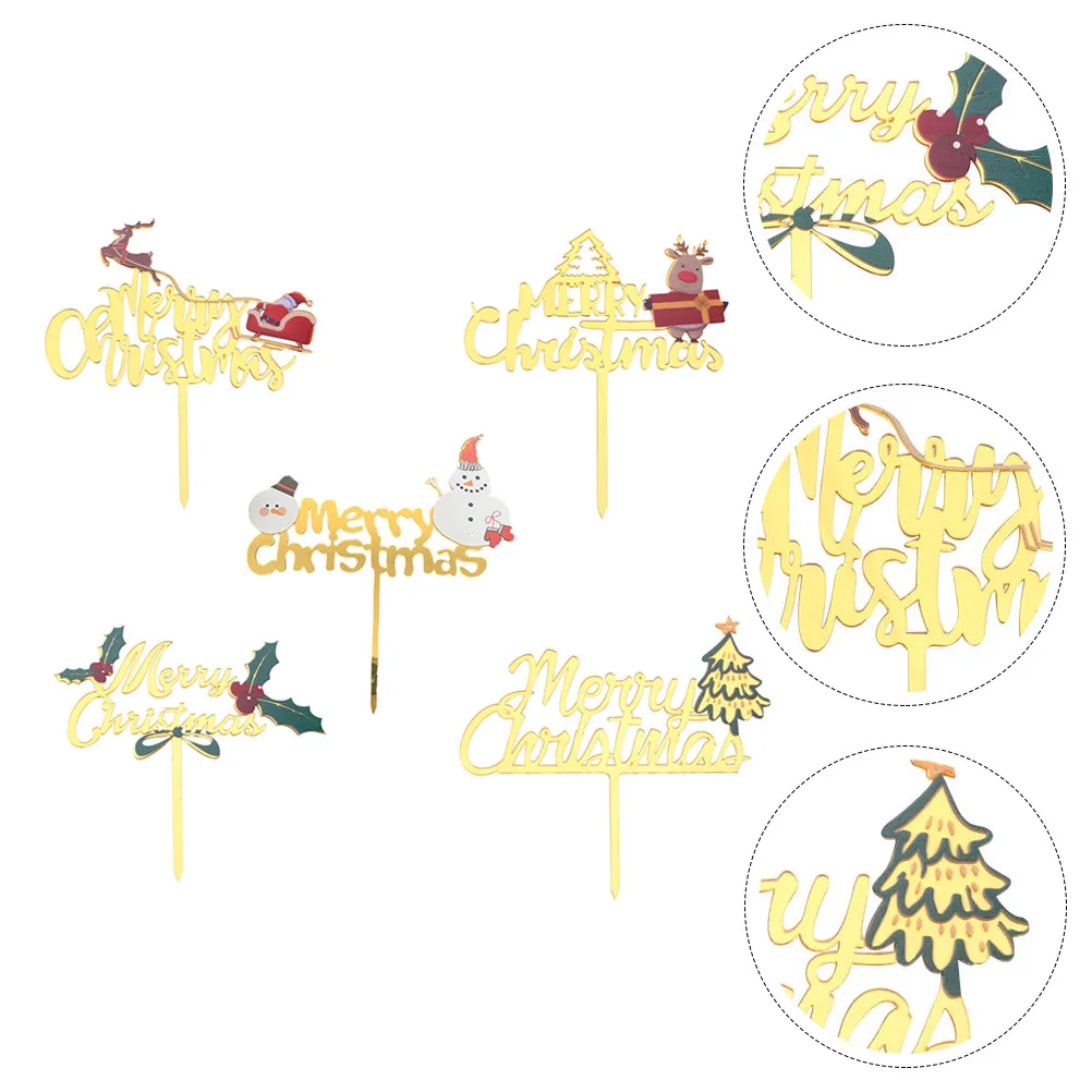 5Pcs Christmas Cake Toppers Acrylic Picks for Holiday Desserts and Festive Cake Decor Cupcake Topper Food Picks
5Pcs Christmas Cake Toppers Acrylic Picks for Holiday Desserts and Festive Cake Decor Cupcake Topper Food Picks
