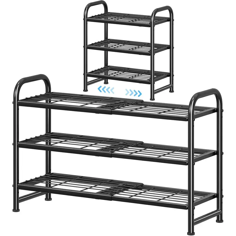3-Tier Expandable Shoe Rack, Stackable Shoe Shel Storage, Metal ree Standing Shoe Organizer or Closet Entryway Doorway, Black
3-Tier Expandable Shoe Rack, Stackable Shoe Shel Storage, Metal ree Standing Shoe Organizer or Closet Entryway Doorway, Black