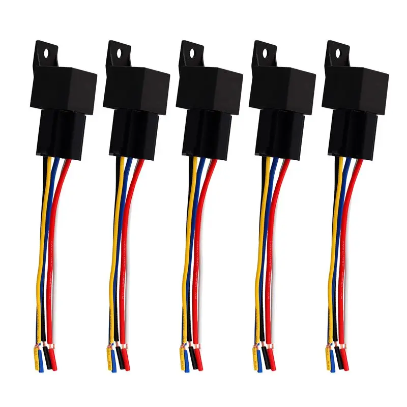 AT43-5Pcs 12V/30A Copper Automotive Marine Relay & 5 Wire Harness Socket
AT43-5Pcs 12V/30A Copper Automotive Marine Relay & 5 Wire Harness Socket
