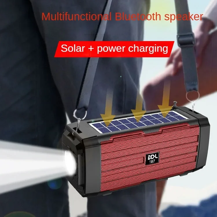 Outdoor Audio Portable Solar Charging Radio Obliquely Hanging Sports Bluetooth Speaker Large Volume
Outdoor Audio Portable Solar Charging Radio Obliquely Hanging Sports Bluetooth Speaker Large Volume