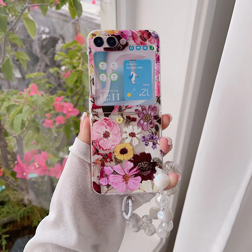 For Samsung Galaxy Z Flip 6 5 4 3 Case Flower Pattern Transparent Optional with Bracelet Shockproof Protection Cover Accessories
For Samsung Galaxy Z Flip 6 5 4 3 Case Flower Pattern Transparent Optional with Bracelet Shockproof Protection Cover Accessories