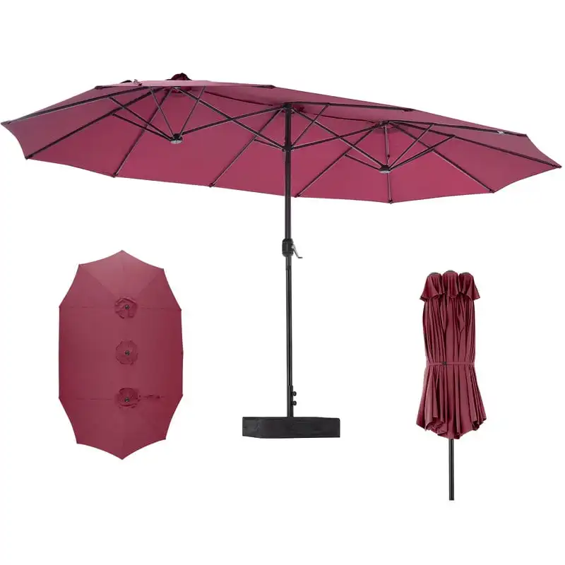 15 FT Triple Head Patio Umbrella, 12-Rib Design with 135 SQ FT Coverage, UV50+ Waterproof Canopy
15 FT Triple Head Patio Umbrella, 12-Rib Design with 135 SQ FT Coverage, UV50+ Waterproof Canopy