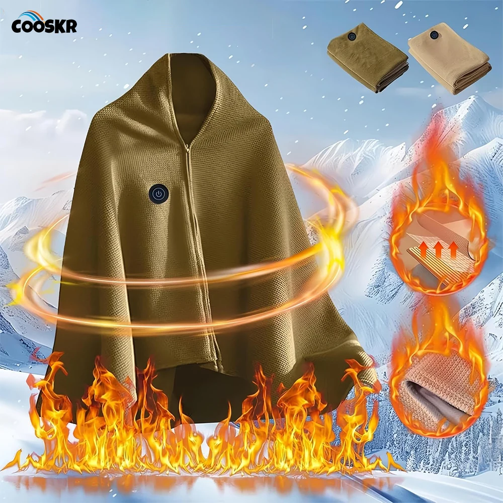 Electric Heating Shawl Wearable Body Warming Blanket USB Heated Mattres Home Office Warmer Pad Portable Washable Soft Blanket
Electric Heating Shawl Wearable Body Warming Blanket USB Heated Mattres Home Office Warmer Pad Portable Washable Soft Blanket