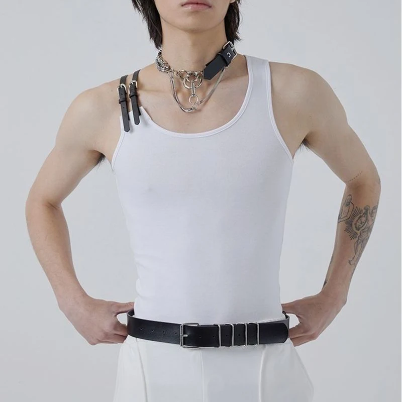 Summer Men Adjustable Tank Tops High Street Korean Fashion Harajuku Casual 2xl Oversized Vest Clothing Travel Daily Black White
Summer Men Adjustable Tank Tops High Street Korean Fashion Harajuku Casual 2xl Oversized Vest Clothing Travel Daily Black White