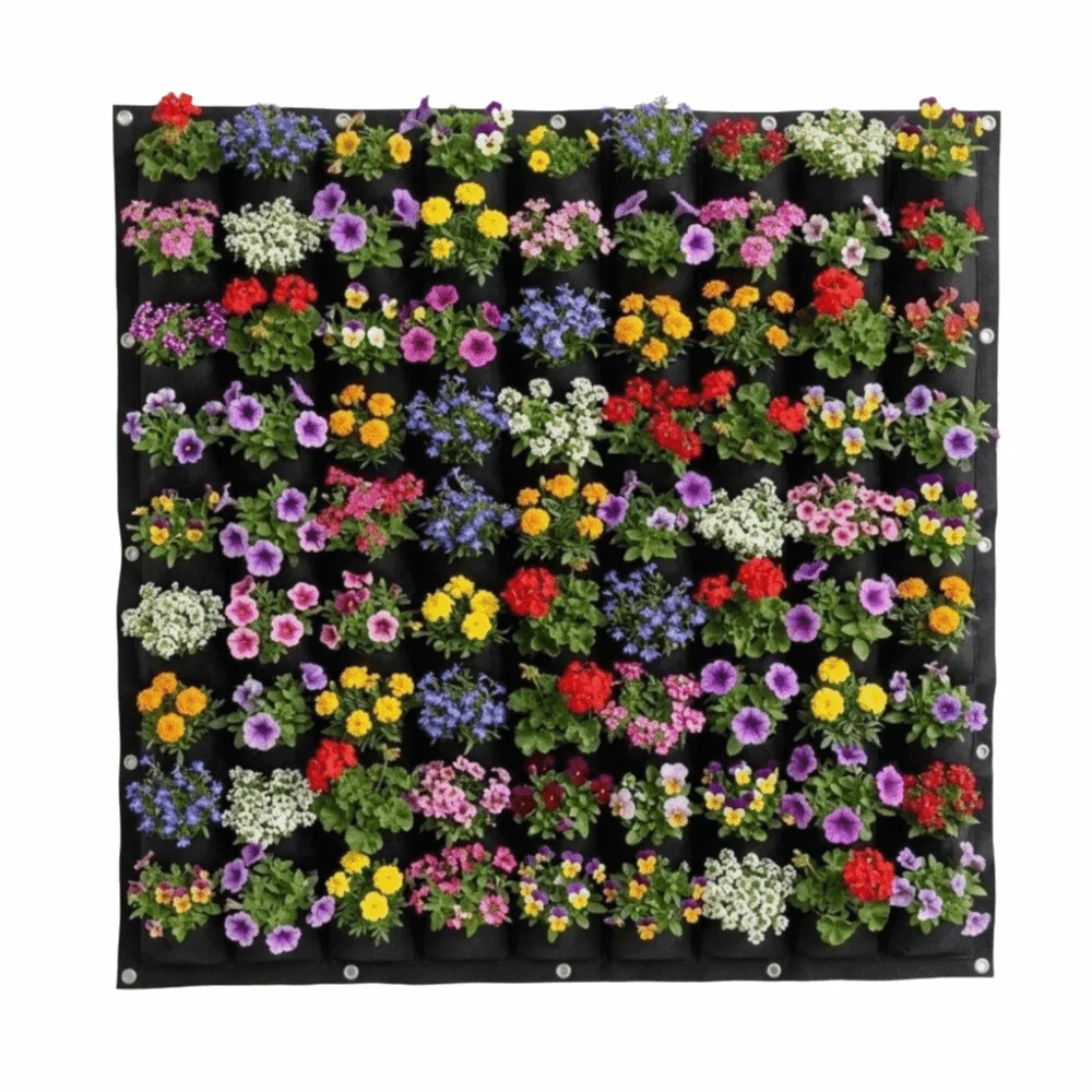 Durable 81 Pockets Plant Grow Bag 100*100cm Degradable Grow Bag Easy To Hang Felt Wall Hanging Plant Bag Indoor Gardening
Durable 81 Pockets Plant Grow Bag 100*100cm Degradable Grow Bag Easy To Hang Felt Wall Hanging Plant Bag Indoor Gardening