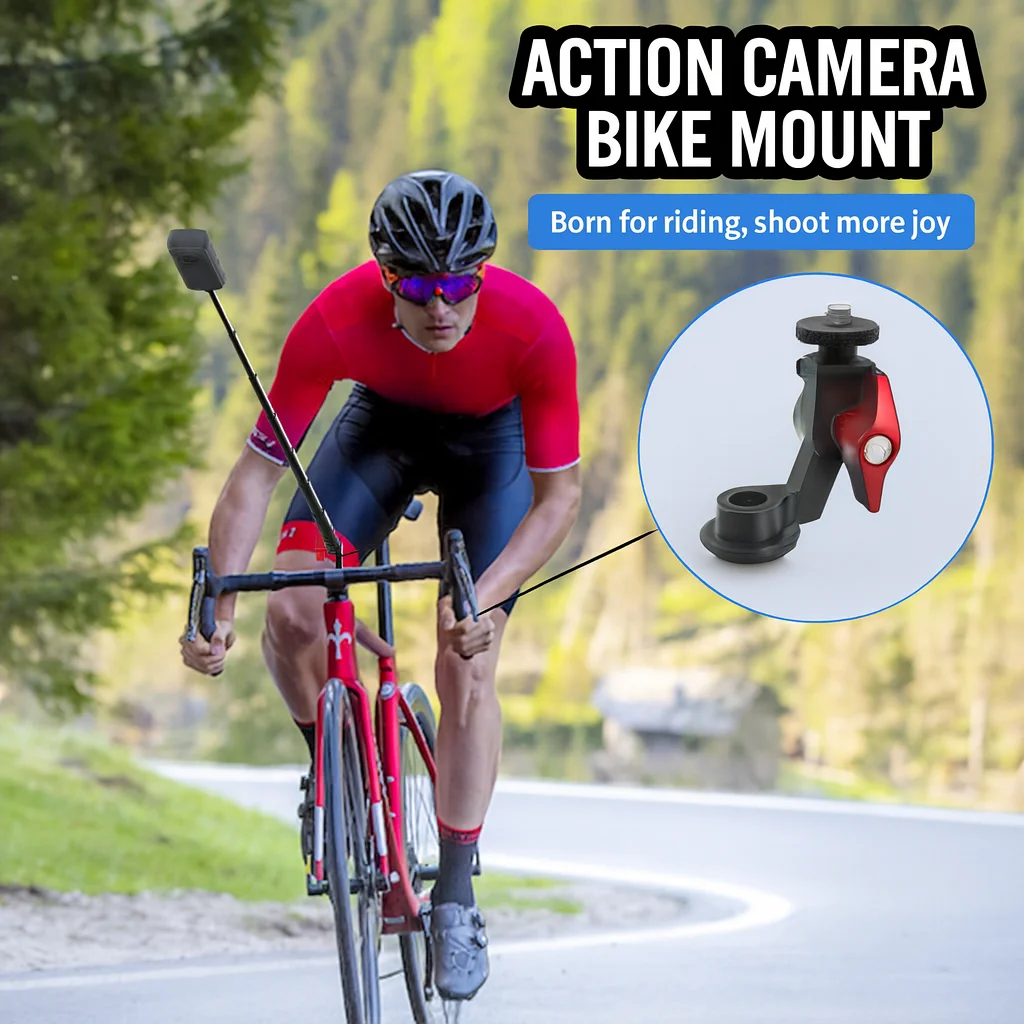 Cycling Stem Cap Extension Mount | Aluminum Alloy 28.6mm Base | Secure Support for GoPro, DJI, Insta360 Action Cameras
Cycling Stem Cap Extension Mount | Aluminum Alloy 28.6mm Base | Secure Support for GoPro, DJI, Insta360 Action Cameras