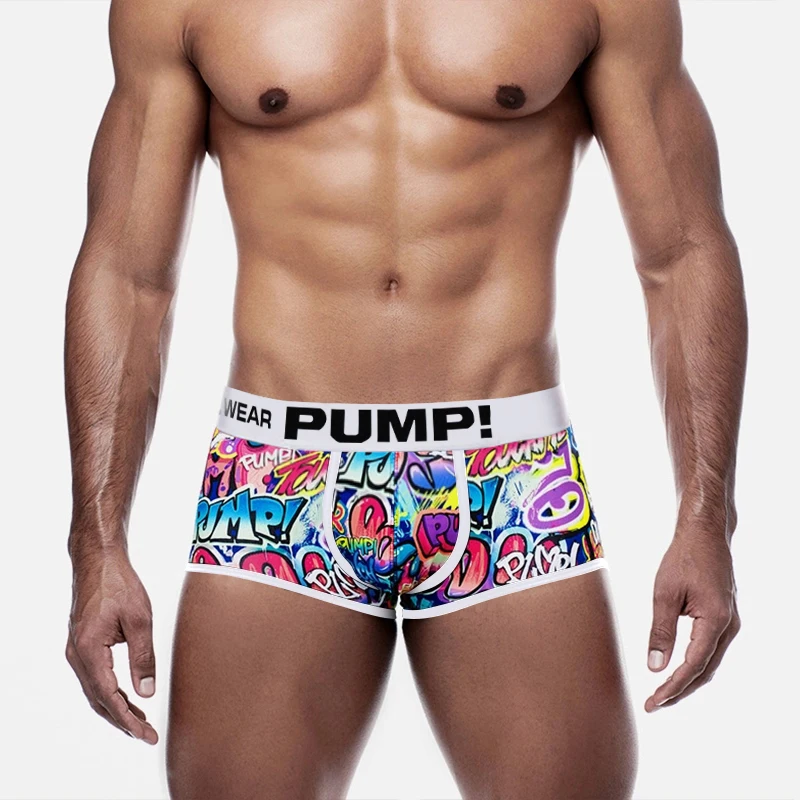 Men's 2-Piece Graffiti Print Boxer Brief & Shoulder Strap Set - "WEAR PUMP!" Logo, Comfort Breathable Athletic Underwear
Men's 2-Piece Graffiti Print Boxer Brief & Shoulder Strap Set - "WEAR PUMP!" Logo, Comfort Breathable Athletic Underwear