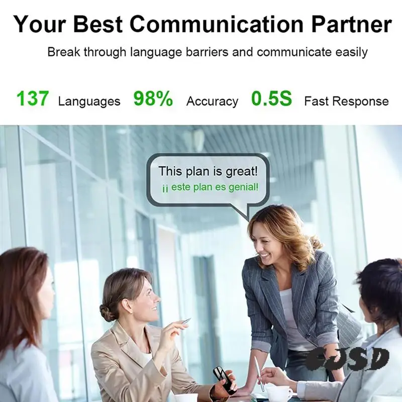 CJSD-T10 Language Translator Device Real-Time 2-Way Translation With 130+ Languages Translaer For Traveling Learning Business
CJSD-T10 Language Translator Device Real-Time 2-Way Translation With 130+ Languages Translaer For Traveling Learning Business
